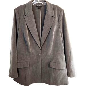 Lane Bryant 20 Women's Blazer Gray Suit Coat Plus Size 2X 2XL XXL Jacket 20W